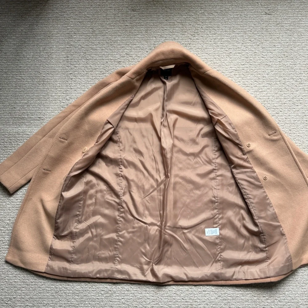 Light brown camel colour double breasted fall jacket - Picture 3 of 12